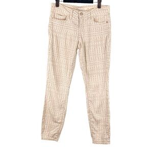 Anthropologie Pilcro Morocco Stet Skinny Ankle Jeans Size 26 Printed Casual Boho